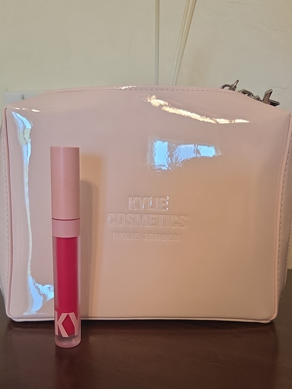 Kylie Cosmetics Matte Liquid Lipstick - Bright Pink & Kylie Cosmetics Bag